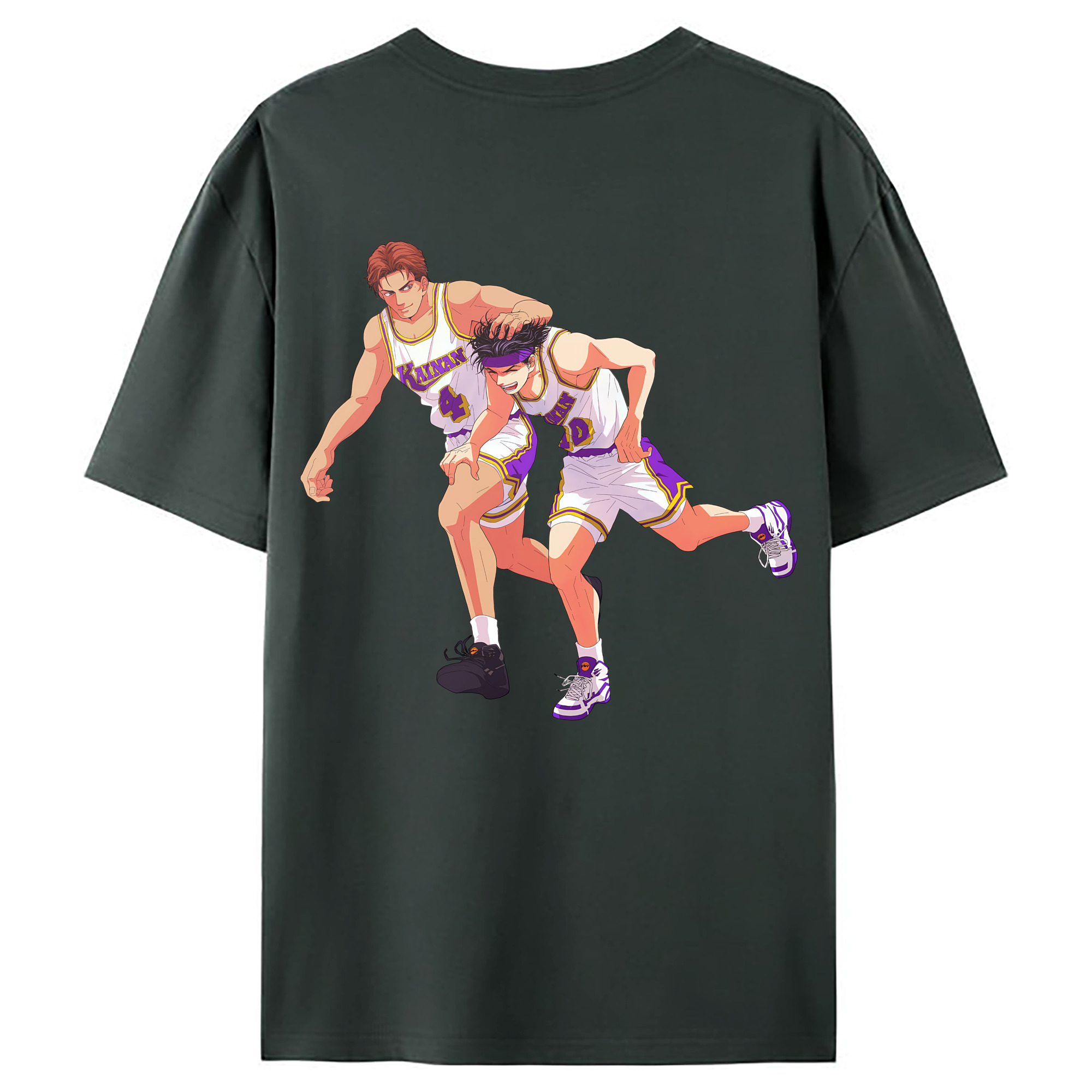 （画像用） SLAM DUNK／スラムダンク 綿100％ メンズ半袖Tシャツ（バックプリント） 通気性